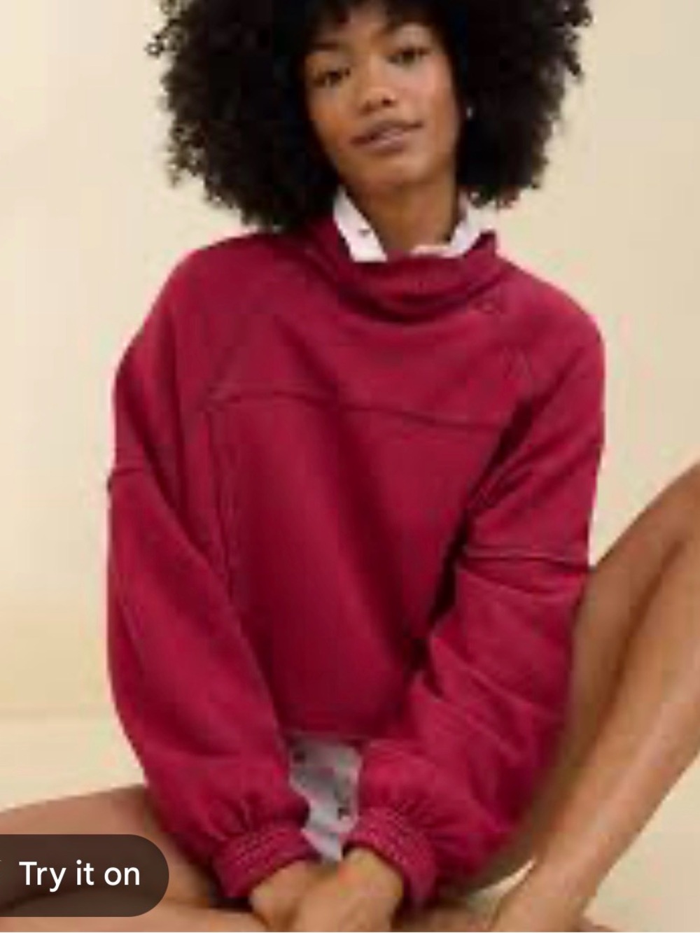 Aerie high neck sweatshirt size medium